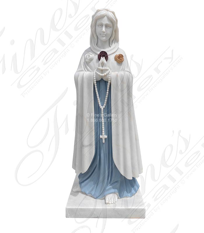 Maria Rosa Mystica Marble Statue