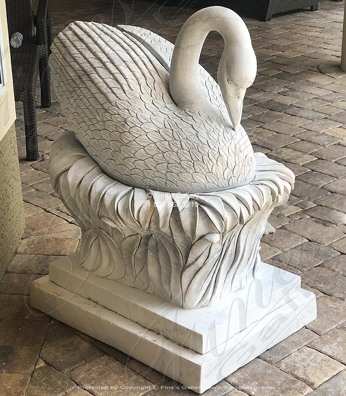 Marble Sleeping Swan