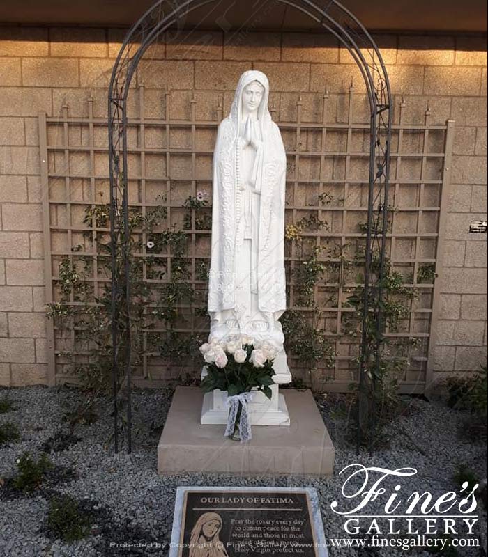 White Marble Fatima Statue