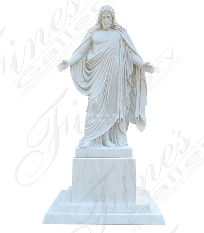 White Marble Jesus Christ Statue