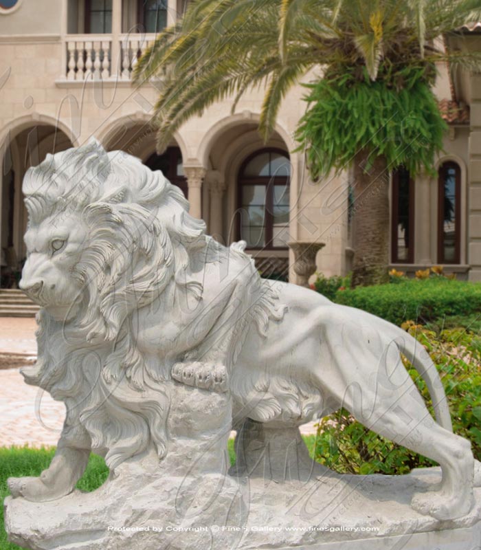 King of Beasts Marble Statue