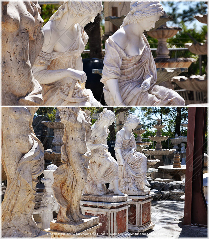 Grecian Women Marble Statues