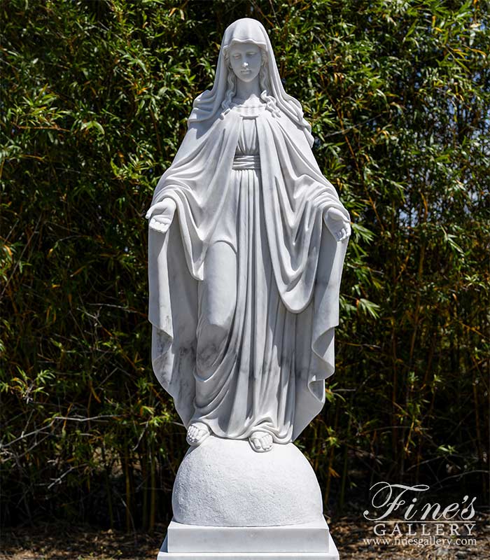 Marble Immaculate Conception Statue