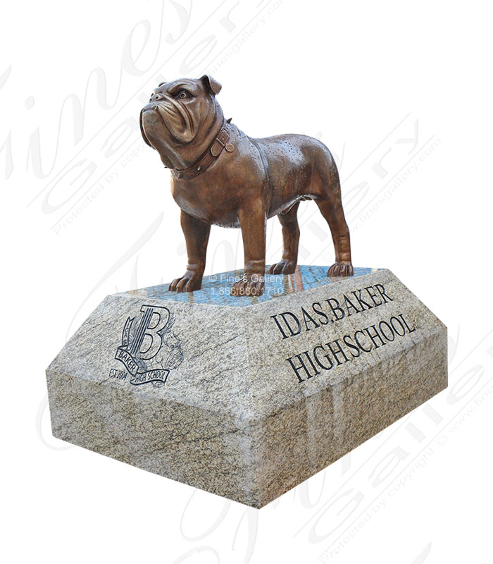 Bronze Bulldog Mascot