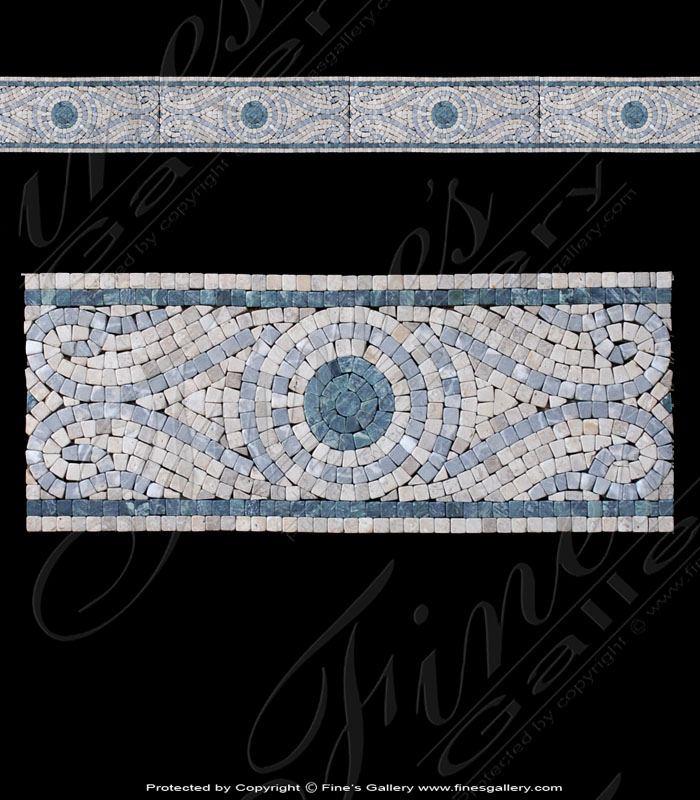 Blue Circle Wall Border