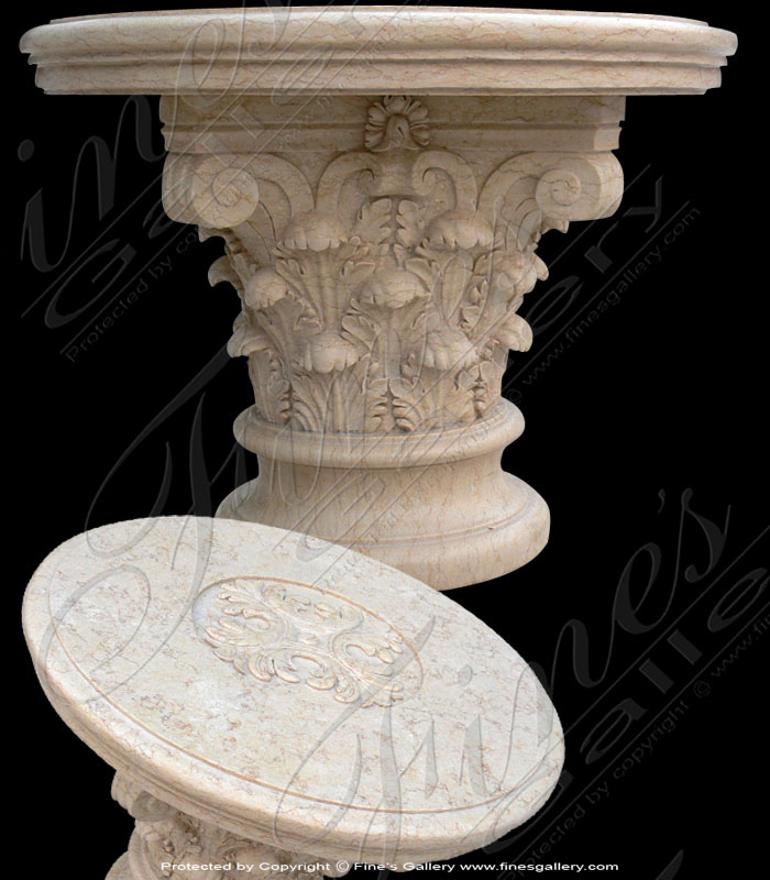 Corinthian Capital Marble Table