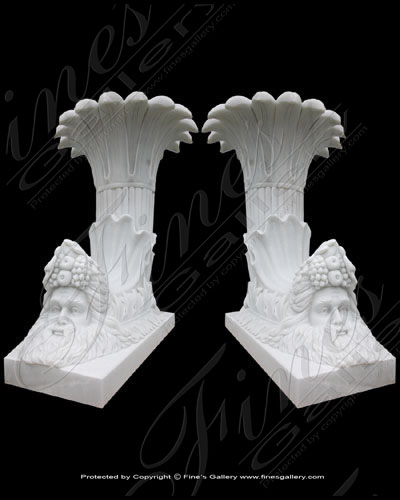 White Marble King Planters