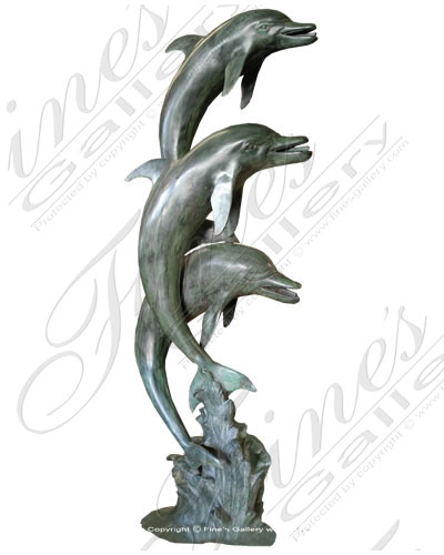 Bronze Fountains  - Three Dolphins Leaping - BF-152