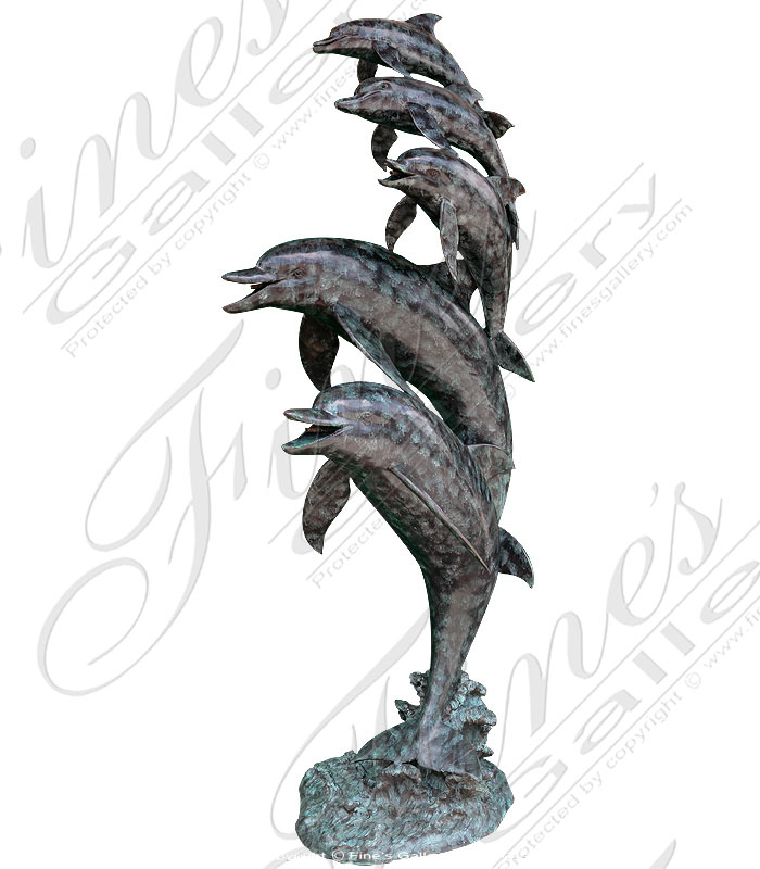 Bronze Fountains  - Five Dolphins Dancing - BF-154