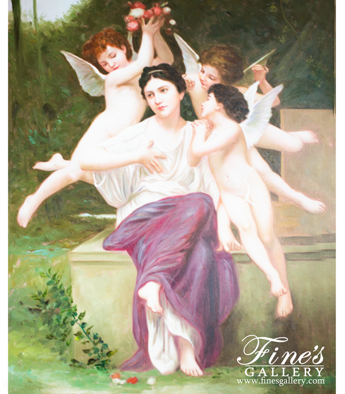 Painting Canvas Artwork  - Angels Whispering Canvas Painting  - ART-017