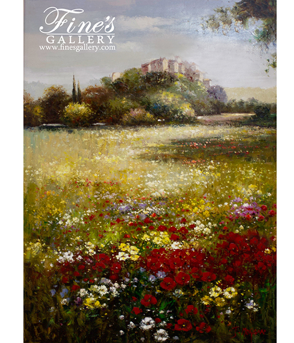 Painting Canvas Artwork  - A Charming Village Canvas Painting - ART-027