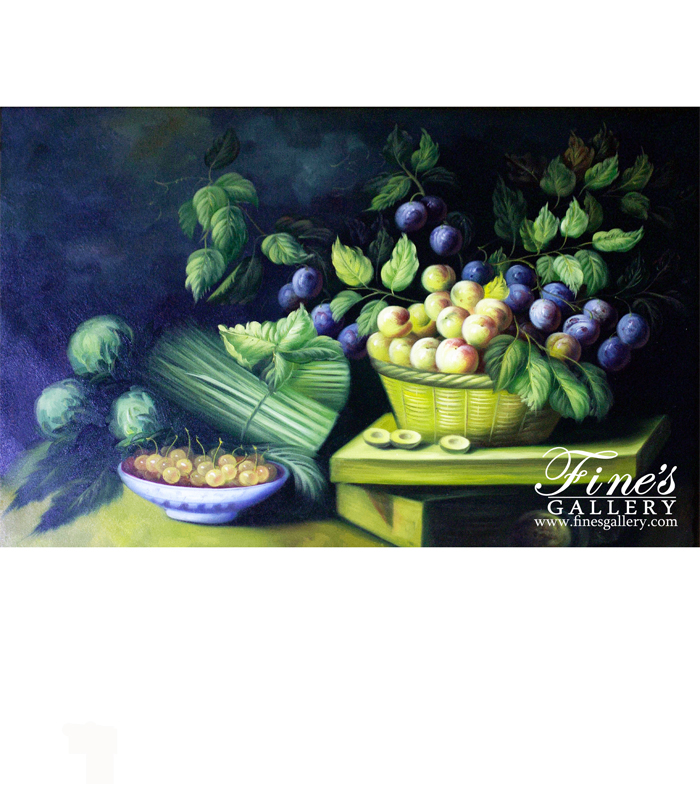 Painting Canvas Artwork  - Greens And Fruit  Canvas Painting  - ART-033