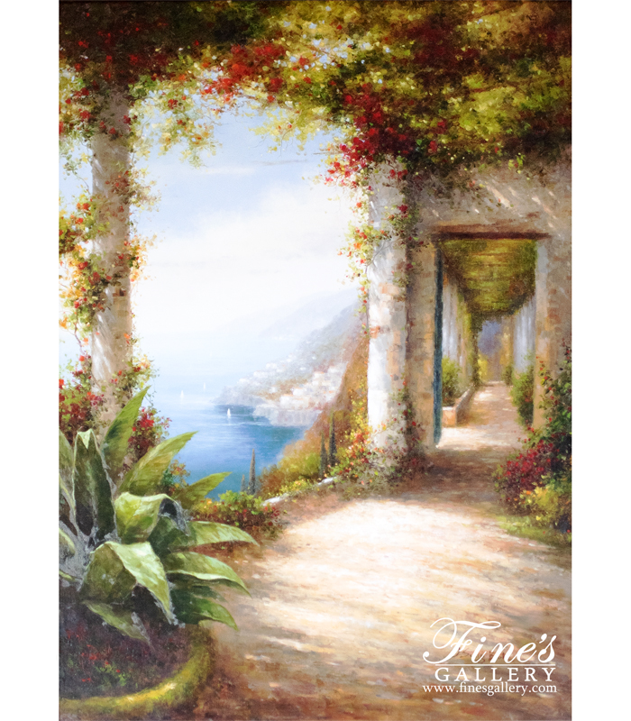 Painting Canvas Artwork  - A Charming Village Canvas Painting - ART-027