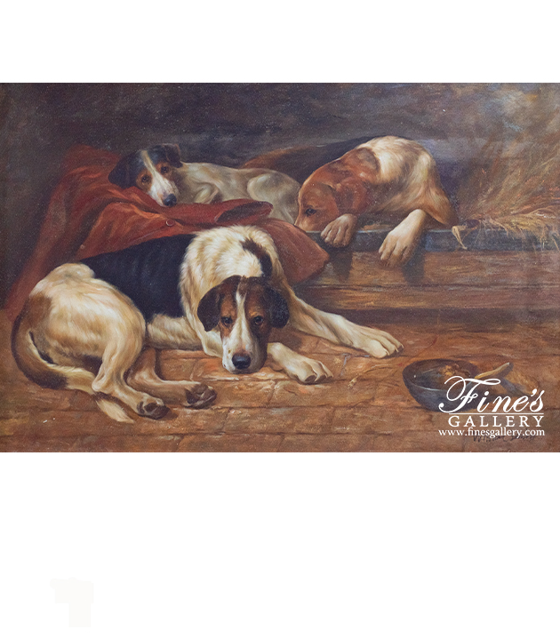 Resting Dogs Canvas Painting
