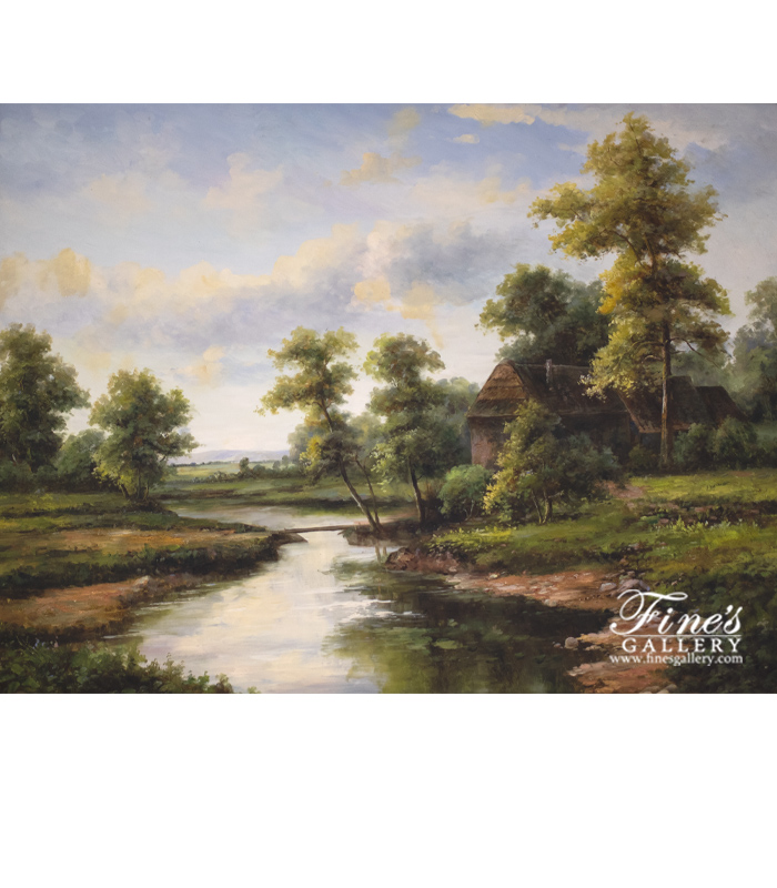 Painting Canvas Artwork  - A River Of Reflection Canvas Painting - ART-070