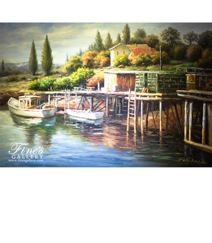 Painting Canvas Artwork  - A Working Man's Village Canvas Painting - ART-075