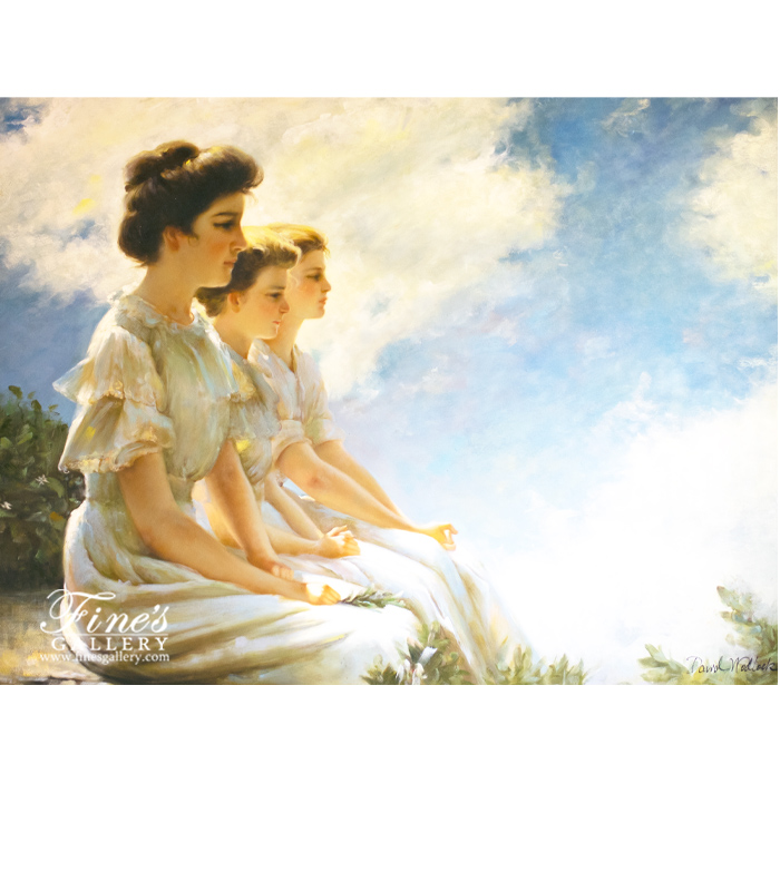 Search Result For Painting Canvas Artwork  - A Girl And A Trusted Friend Canvas Painting - ART-043