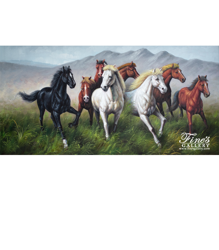Wild Horses Canvas Painting 
