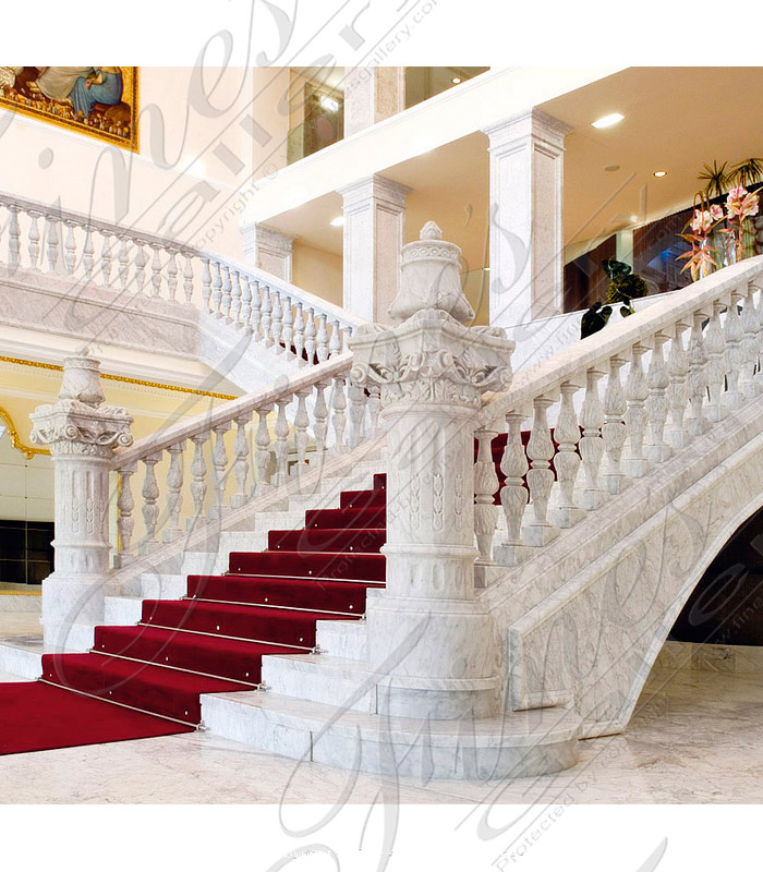 Marble Balusters  - Custom Carrara Staircase - BAL-055