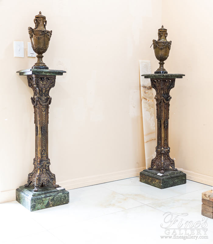 Bronze and Marble Base Pair