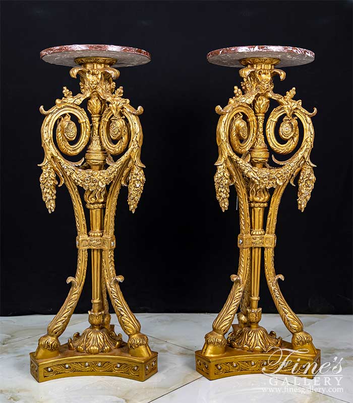 Bronze Bases  - Ornate French Bronze Base Pair - BB-125