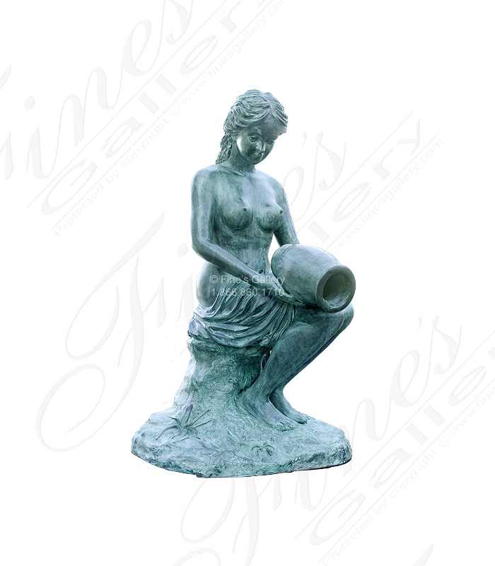 Bronze Fountains  - Graceful Maiden Bronze Fountain - BF-101