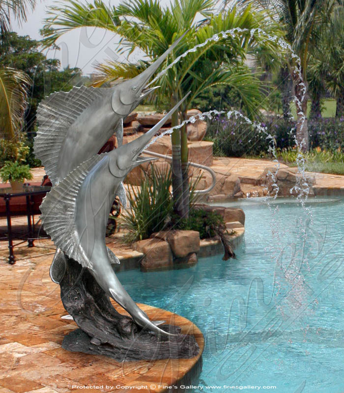 Bronze Fountains  - Sword Fish Fountain - BF-111