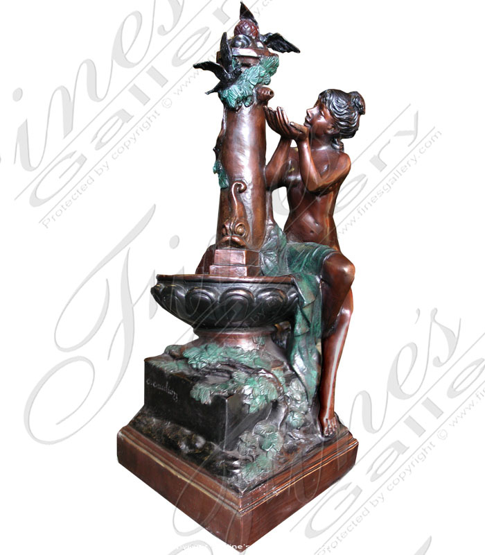 Bronze Fountains  - Sitting With Birds - BF-119