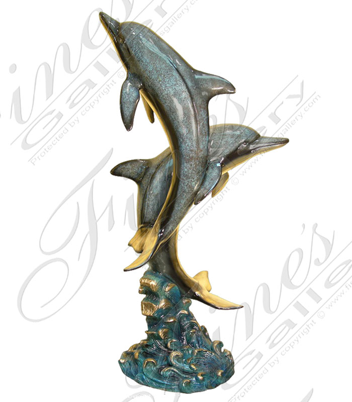 Bronze Fountains  - Dolphins Bronze Fountain - BF-126