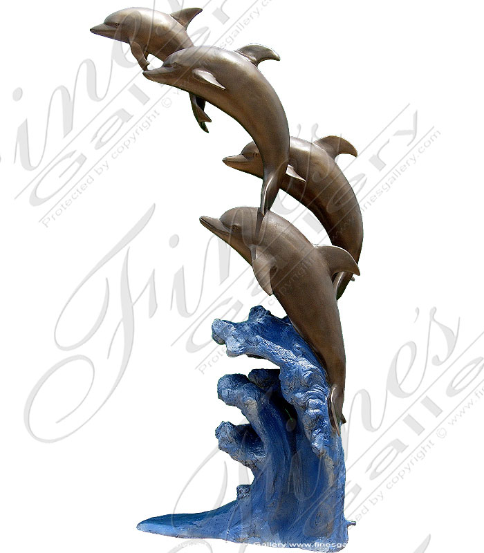 Bronze Fountains  - Bronze Dolphin Fountain - BF-132