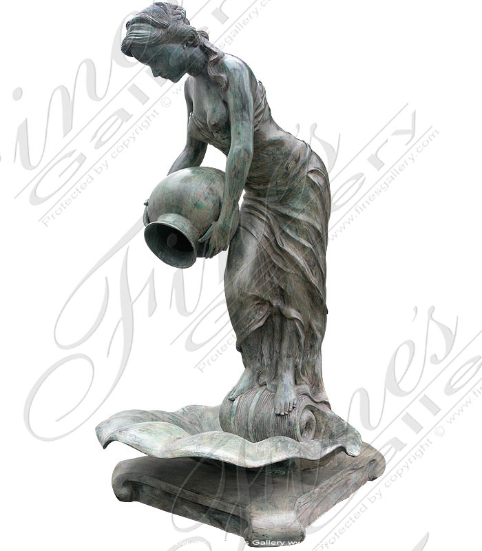 Bronze Fountains  - Lady Pouring Water Bronze Fountain - BF-588
