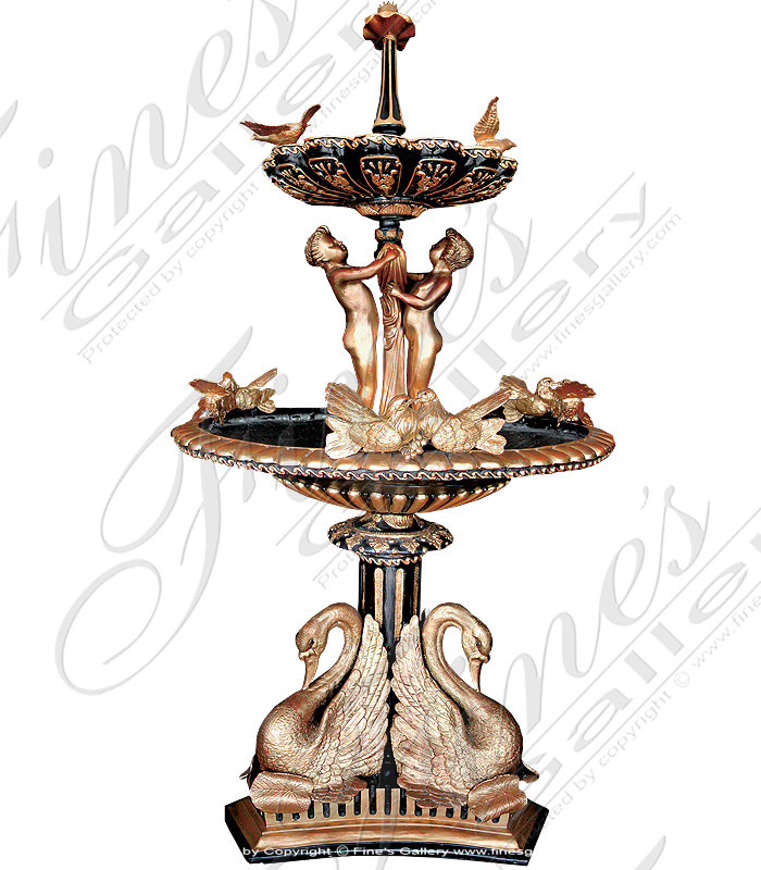 Search Result For Bronze Fountains  - Floral Maiden Bronze Fountain - BF-765