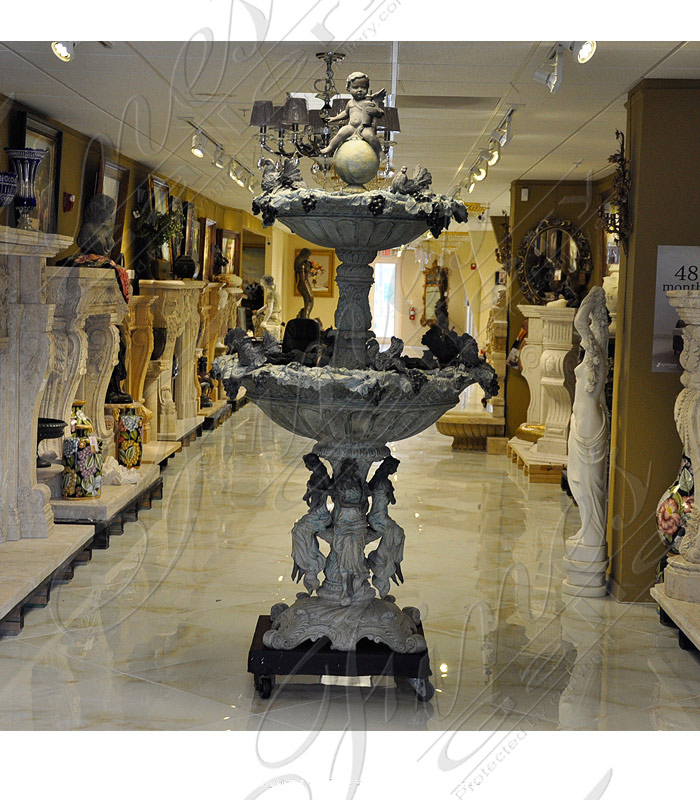 Search Result For Marble Accessories  - Light Travertine Fountain Base With Accanthus Leaf Relief Work - MBS-320