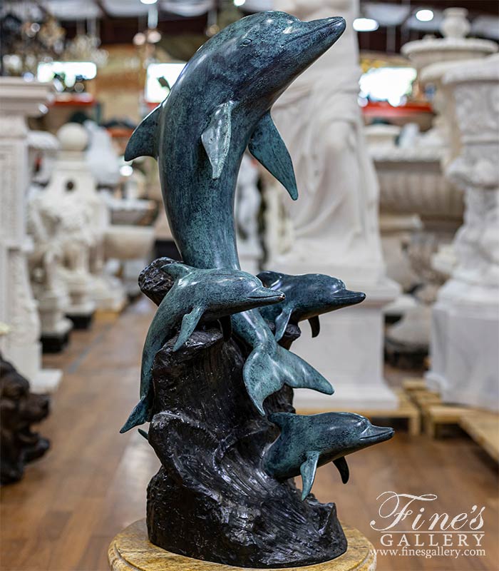 Bronze Fountains  - Bronze Dolphin Family - BF-227