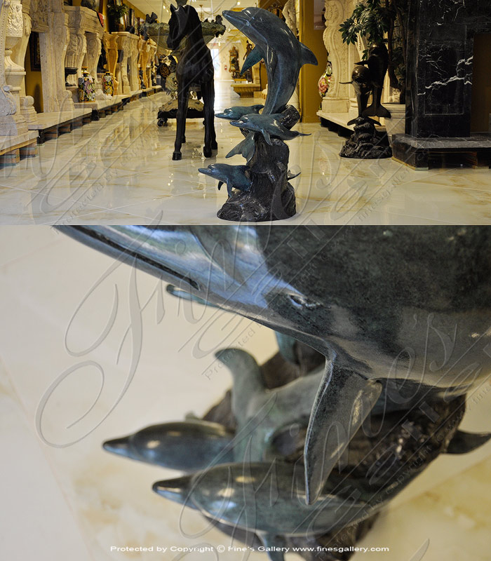 Bronze Fountains  - Bronze Dolphin Family - BF-227