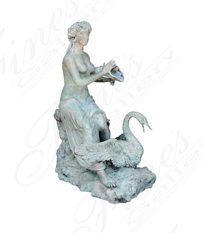 Bronze Fountains  - Swan Maiden Bronze Fountain - BF-232