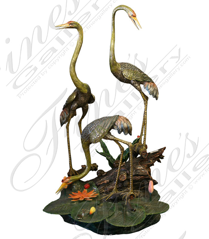 Search Result For Bronze Statues  - Flocking Flamingos Bronze Statues - BS-392