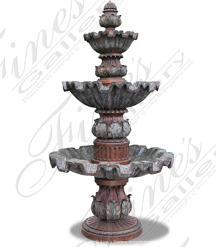 Bronze Fountains  - Three Tiered Bronze Fountain - BF-681