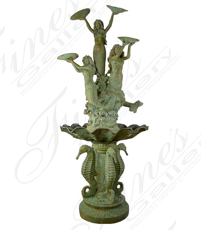 Bronze Fountains  - Enchanted Mermaid Fountain - BF-294