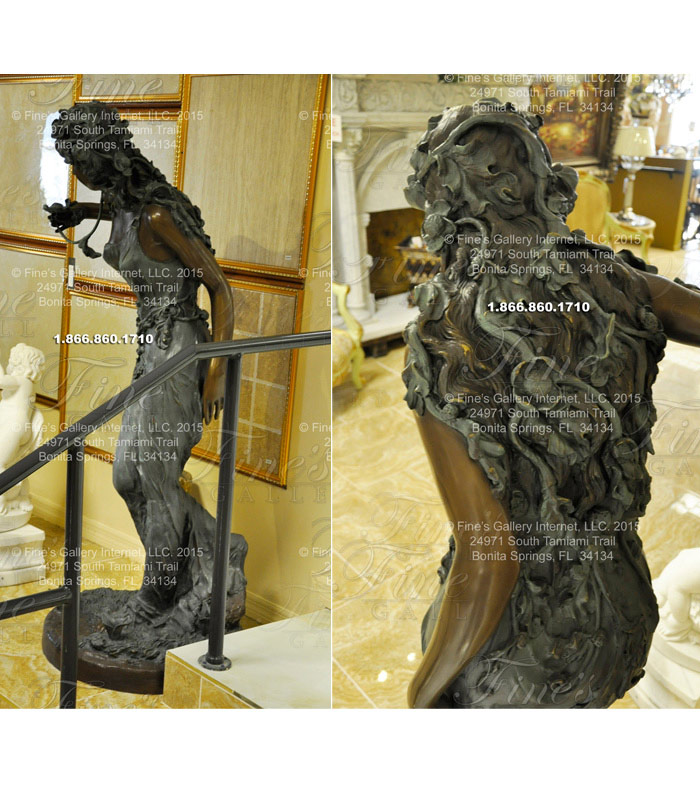 Bronze Fountains  - The Water Maiden Bronze Fountain - BF-504