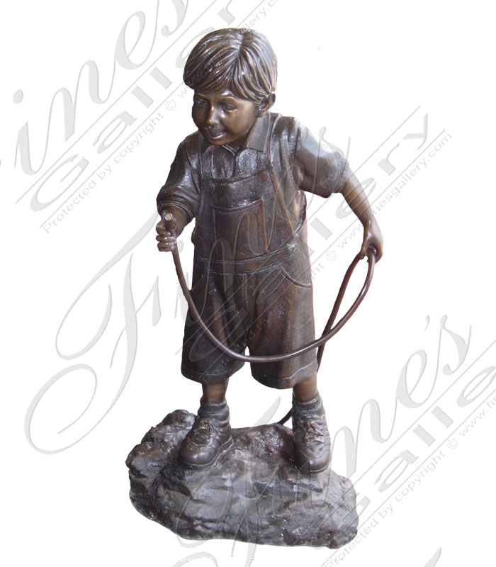 Bronze Fountains  - Boy And Garden Hose - BF-303