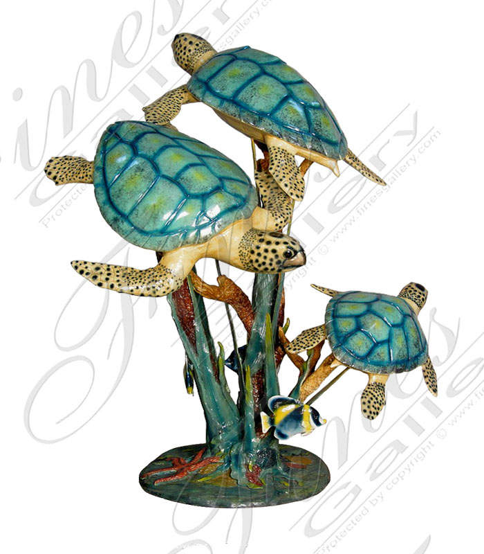 Bronze Fountains  - Bronze Sea Turtle Fountain - BF-312