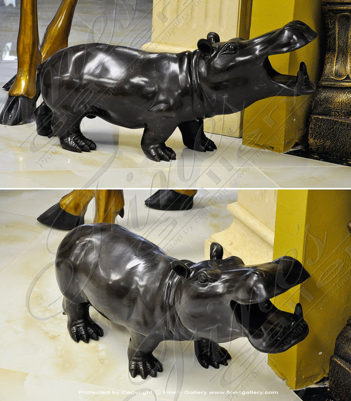 Bronze Fountains  - Bronze Hippo - BF-358