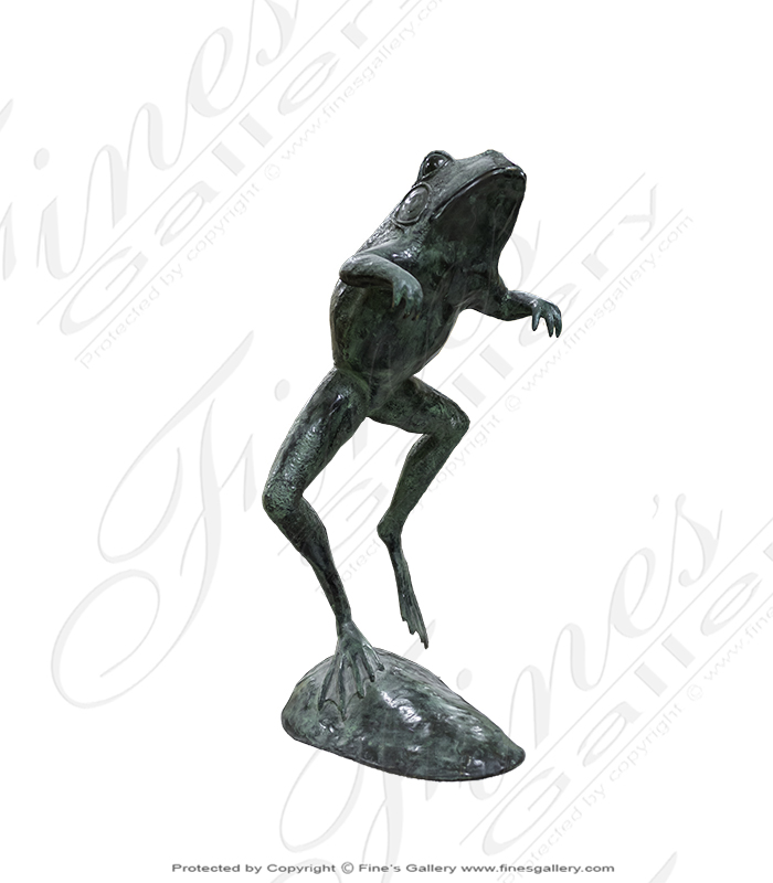 Bronze Fountains  - Leaping Frog Bronze Fountain - BF-359