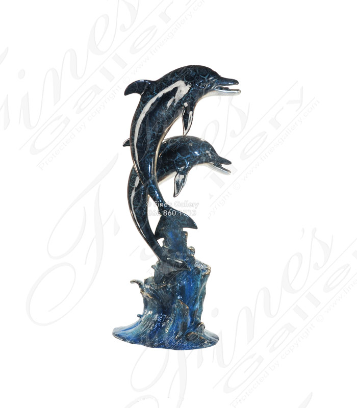 Search Result For Bronze Fountains  - Two Dolphins Bronze Fountain - BF-383