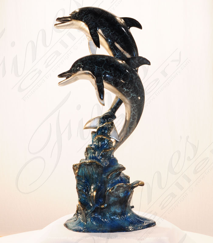 Bronze Fountains  - Bronze Three Dolphins Fountain - BF-384