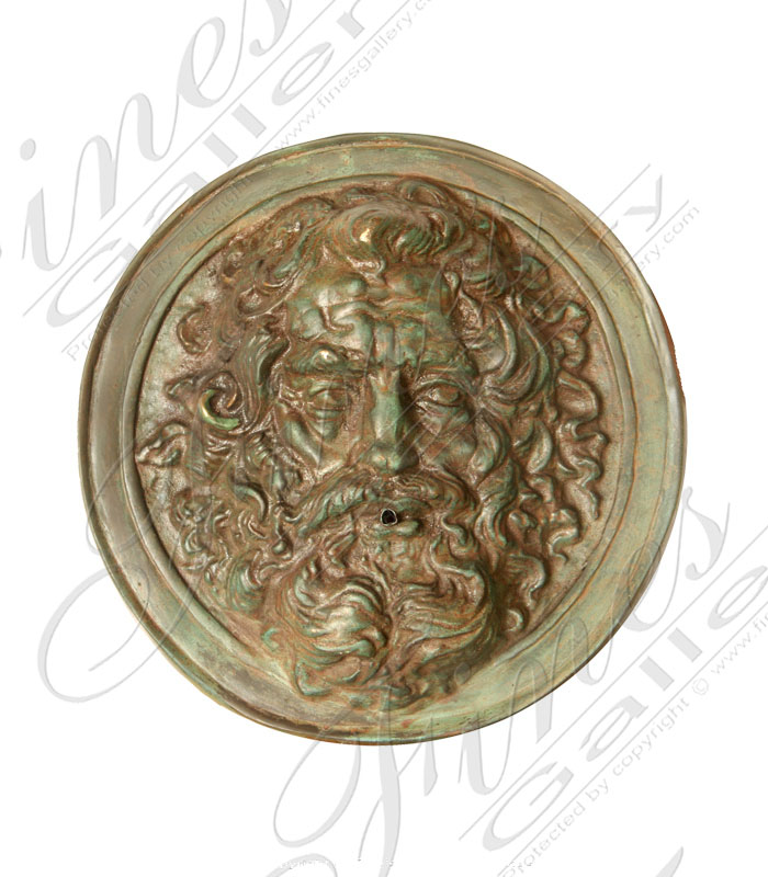 Bronze Fountains  - Bronze Lion Wall Fountain - BF-586