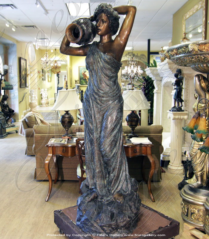 Bronze Fountains  - Nude Female Bronze Fountain - BF-550