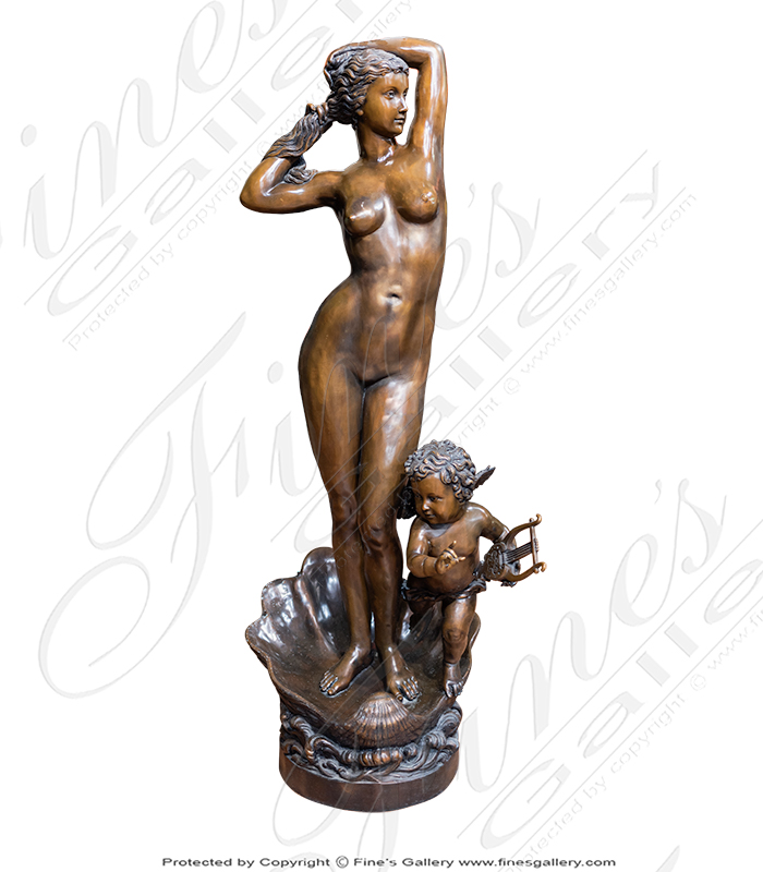 Bronze Fountains  - Bronze Nude Female Fountain - BF-562