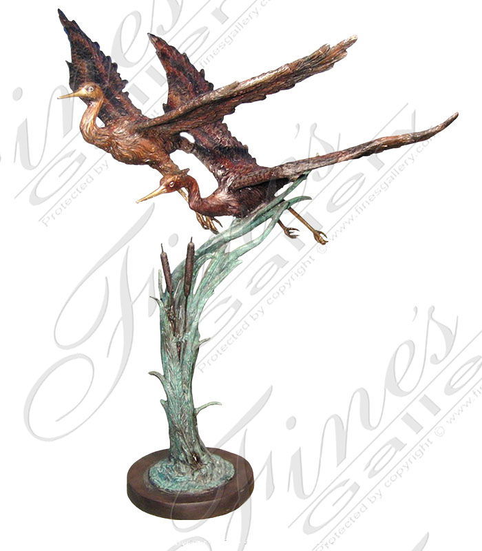 Bronze Flying Birds Fountain